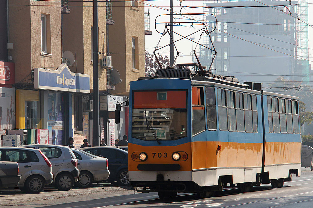 Sofia Straßenbahn tramway T6M-700mod