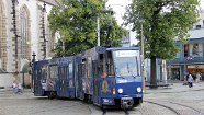 IMG_5031 Straßenbahn 312 ist eine der fünf (Nr. 312-316) im Jahre 1992 von Erfurt übernommenen Garnituren. Tram 312 is one of five (No. 312-316) in 1992 from Erfurt...
