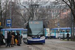 Škoda ForCity 57038 Im Frühjahr 2012 fuhren sie ausschließlich auf der Linie 6. In spring 2012 these trams were in service on line 6 only.