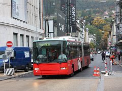 8380_94 Die Bieler O-Busflotte besteht einerseits aus den 10 Swisstrolley 2, die 1997 beschafft wurden. The fleet consists of 10 Swisstrolley 2 from 1997 and ...