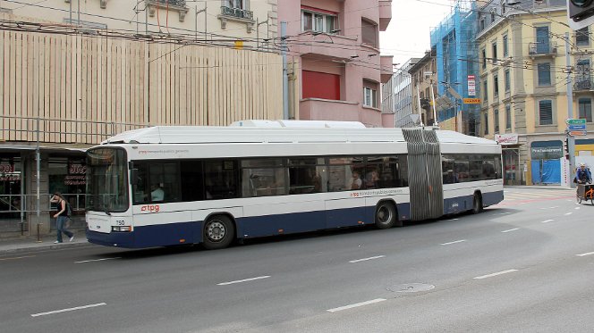 Swisstrolley3 Genf hat mit 38 Einheiten die größte Swisstrolley3 Flotte der Schweiz. Geneva has 38 Swisstrolley3 in service and so the...