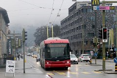 Swisstrolley 3 122 Swisstrolley 3, seit 2010 im Einsatz und in 24 Exemplaren vertreten. Swisstrolley 3, in use since 2010 and represented in 24 copies.