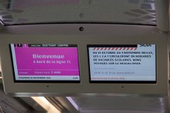 8684_07 Fahrgastinformation innen - mit der Anzeige wann es los geht. The passenger information service inside shows when the tram will start its next ride.