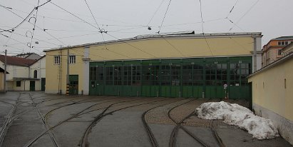 Remise Betriebshof Depot Die beiden Grazer Remisen / Betriebshöfe. The two tram depots in Graz.