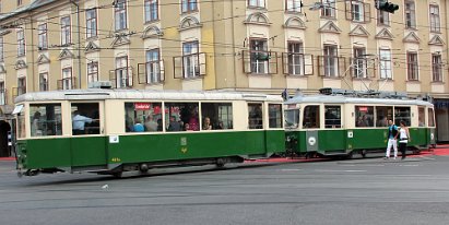 historisch historic So wurde früher in Graz Straßenbahn gefahren. How tramways looked like in the old days.