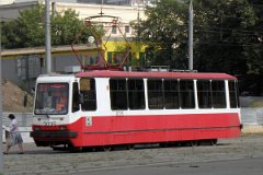 8640_51 Die LM-99 sind in Moskau seit 2003 anzutreffen. LM-99 trams are in service in Moscow since 2003.