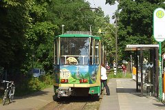 P7180081 Acht Fahrzeuge wurden übernommen, wovon drei modernisiert wurden. Some eight trams were taken over, three of them were modernised.