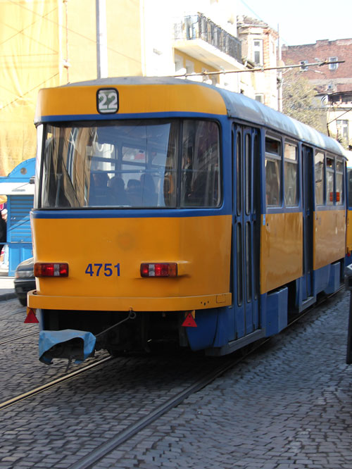 Sofia Straßenbahn tramway B4D ex Leipzig