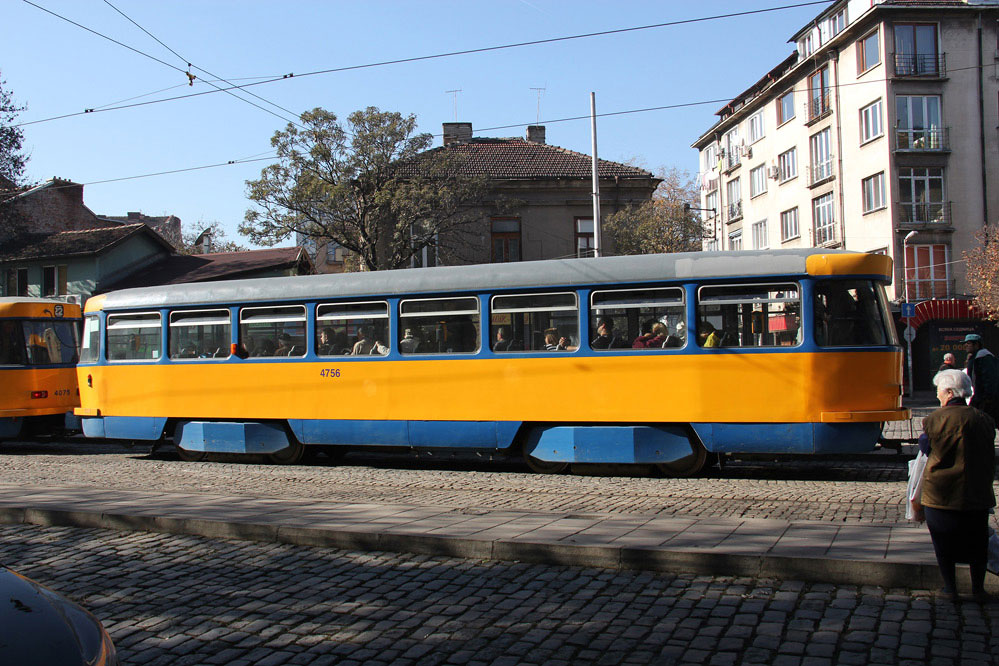 Sofia Straßenbahn tramway B4D ex Leipzig