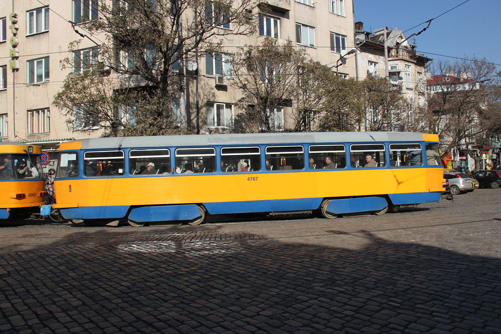 Sofia Straßenbahn tramway B4D ex Leipzig