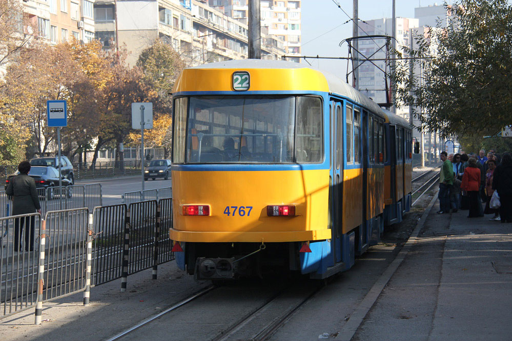 Sofia Straßenbahn tramway B4D ex Leipzig