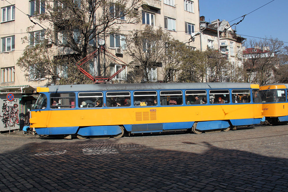 Sofia Straßenbahn tramway T4D ex Leipzig