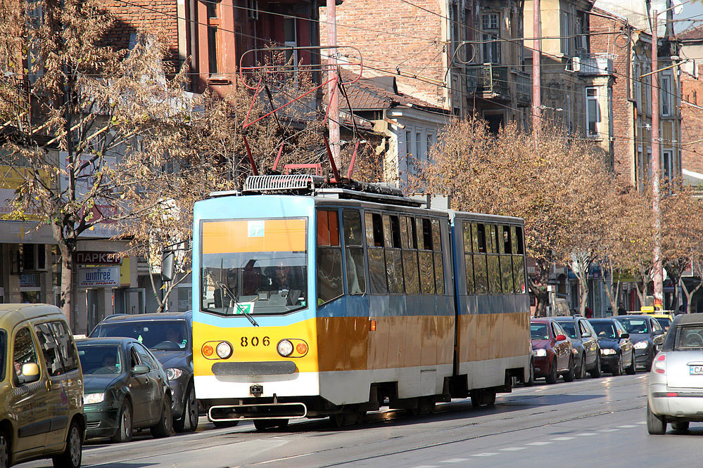 Sofia Straßenbahn tramway T6M-700mod