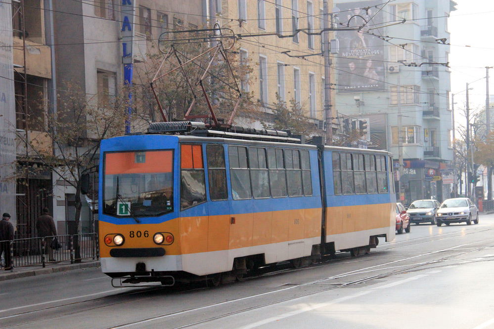 Sofia Straßenbahn tramway T6M-700mod