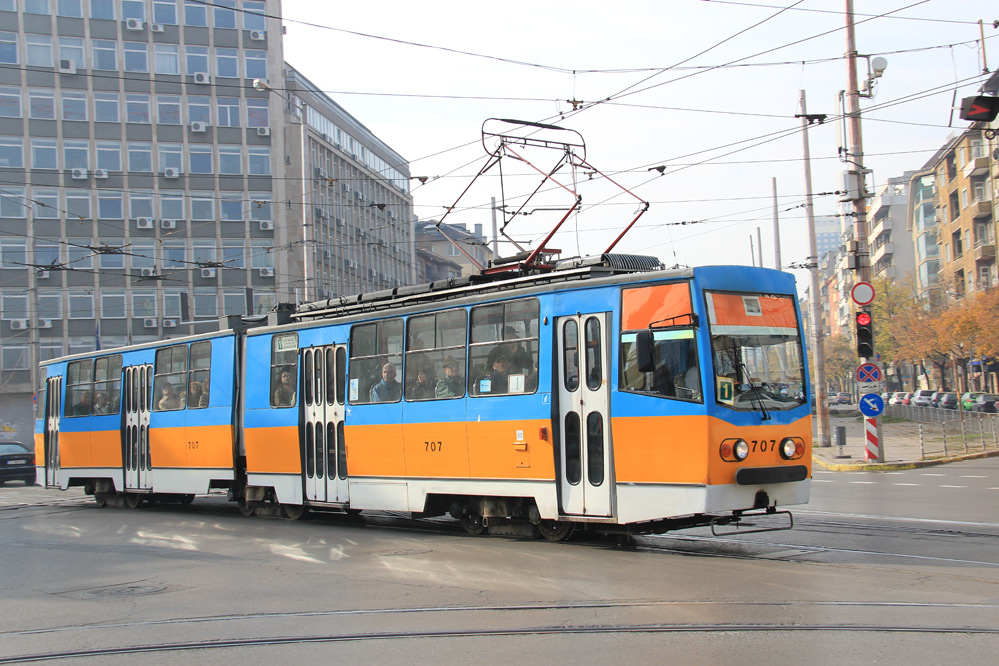 Sofia Straßenbahn tramway T6M-700mod
