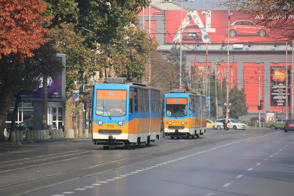 Sofia Straßenbahn tramway T6M-700mod