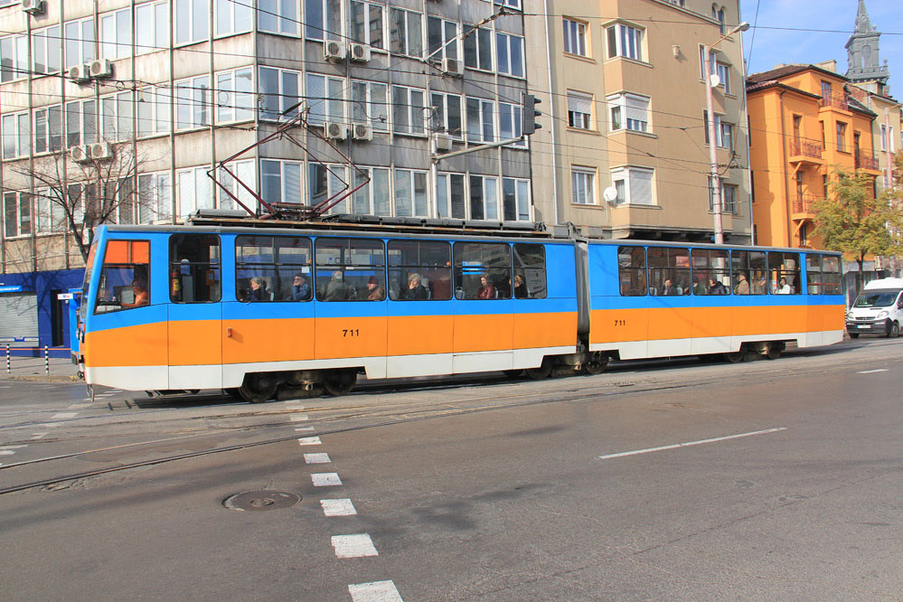 Sofia Straßenbahn tramway T6M-700mod