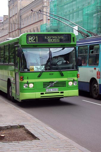 trolleybus in Riga Latvia