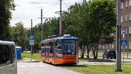 9137_317 Eine Straßenbahn der Type 71-623, von denen es acht Stück gibt. A type 71-623 tram, of which there are eight.