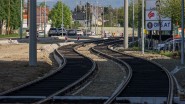 9134_948 In der Nähe der Haltestelle Brauquartier, die Schienen sind verlegt... Near the Brauquartier stop, the tracks have been laid...