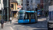 9143_456-Oslo-tram Einfahrt in die Schleife. Turning into the loop.