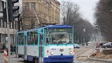 T6B5 30036 Es handelt sich um vierachsige Hochflurfahrzeuge. They are four-axle high floor trams.