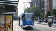 8312_45_Rostock_Strassenbahn Am Montag, dem 9. Juli 2007 bei der Haltestelle Lange Straße. On Monday, 9 July 2007 at the Lange Straße stop.