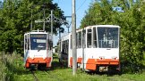 DSCN5343 Links KT4D 170, 1986 gebaut, in Erfurt im Einsatz mit der Nummer 496 und seit Juni 2009 in Tallinn. On the left KT4D 170, built in 1986, in service in Erfurt...