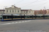 GTT Cityway 6005 Ein Einrichtungs-Cityway am Piazza XVIII Dicembre. A unidirectional Cityway tram at Piazza XVIII Dicembre.