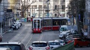 9141_154-Wien-Linie_18 Einfahrt in die Schleife Matthäusgasse. On entering the Matthäusgasse loop.